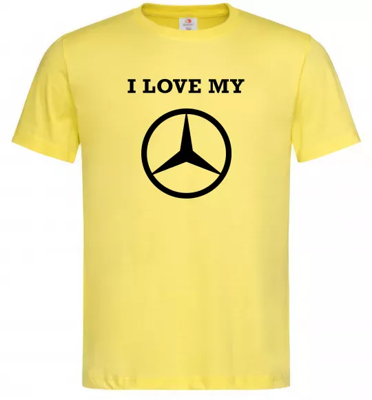 Мужская футболка I love my Mercedes Лимонный фото