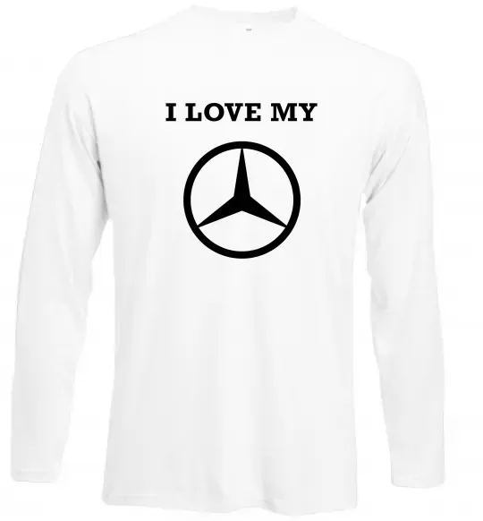 Лонгслів I love my Mercedes Білий фото