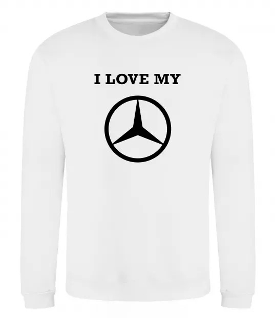Свитшот I love my Mercedes Белый фото