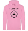 Мужская толстовка (худи) I love my Mercedes Розовый фото