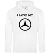 Мужская толстовка (худи) I love my Mercedes Белый Мужская толстовка (худи) I love my Mercedes Белый фото