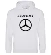 Мужская толстовка (худи) I love my Mercedes Серый меланж Мужская толстовка (худи) I love my Mercedes Серый меланж фото
