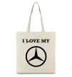 Эко-сумка I love my Mercedes Бежевый фото