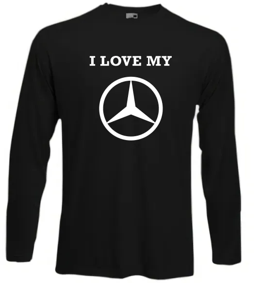 Лонгслів I love my Mercedes Чорний фото