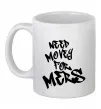 Чашка керамічна Need money for Mers Білий фото