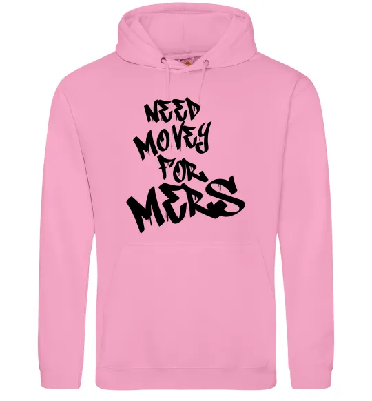 Женская толстовка (худи) Need money for Mers Розовый фото