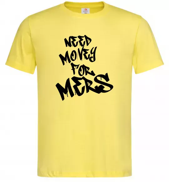 Чоловіча футболка Need money for Mers Лимонний фото