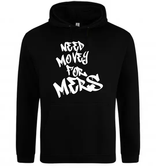 Чоловіча толстовка (худі) Need money for Mers Чорний фото