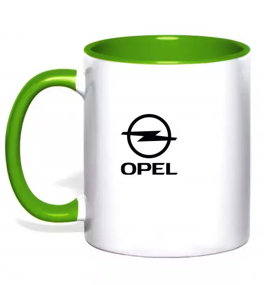 Чашка с цветной ручкой Opel Зеленый фото