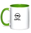 Чашка с цветной ручкой Opel Зеленый фото
