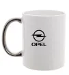 Чашка с цветной ручкой Opel Серебро фото