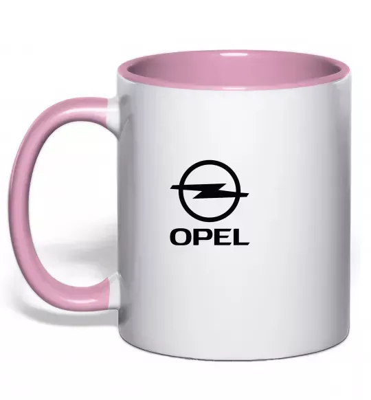 Чашка с цветной ручкой Opel Нежно розовый фото
