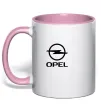 Чашка с цветной ручкой Opel Нежно розовый фото