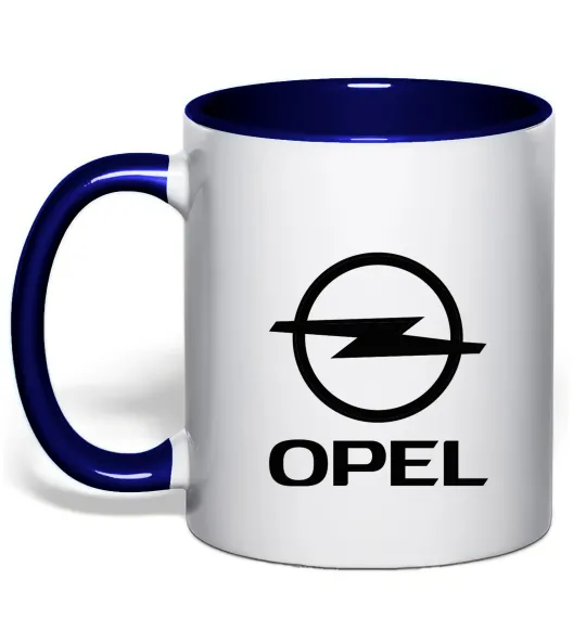 Чашка с цветной ручкой Opel Глубокий темно-синий фото