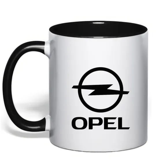 Чашка с цветной ручкой Opel Черный фото