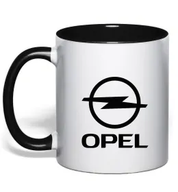 Чашка с цветной ручкой I Love Opel Нежно розовый фото