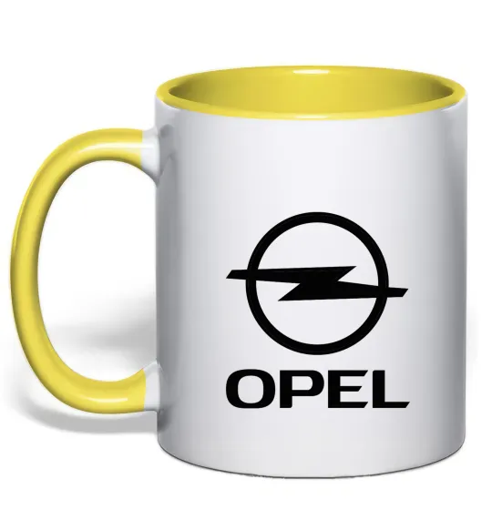 Чашка с цветной ручкой Opel Лимонный фото