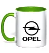 Чашка с цветной ручкой Opel Лаймовый фото