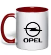 Чашка с цветной ручкой Opel Красный фото