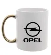 Чашка с цветной ручкой Opel Золото фото