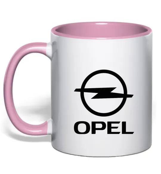 Чашка с цветной ручкой Opel Нежно розовый фото