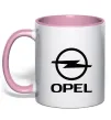 Чашка с цветной ручкой Opel Нежно розовый фото