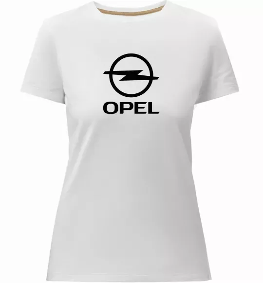 Женская премиум футболка Opel Белый фото