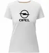 Женская премиум футболка Opel Белый фото