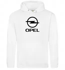 Мужская толстовка (худи) Opel Белый фото