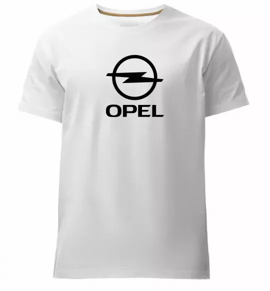 Мужская премиум футболка Opel Белый фото