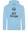 Чоловіча толстовка (худі) Opel my drugs Блакитний фото