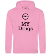 Женская толстовка (худи) Opel my drugs Розовый фото