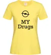 Жіноча футболка Opel my drugs Лимонний фото