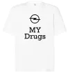 Футболка Оверсайз Opel my drugs Білий фото