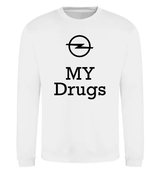 Світшот Opel my drugs Білий фото