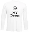 Лонгслив Opel my drugs Белый фото