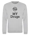 Світшот Opel my drugs Сірий меланж фото