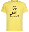 Чоловіча футболка Opel my drugs Лимонний фото