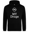 Мужская толстовка (худи) Opel my drugs Черный фото