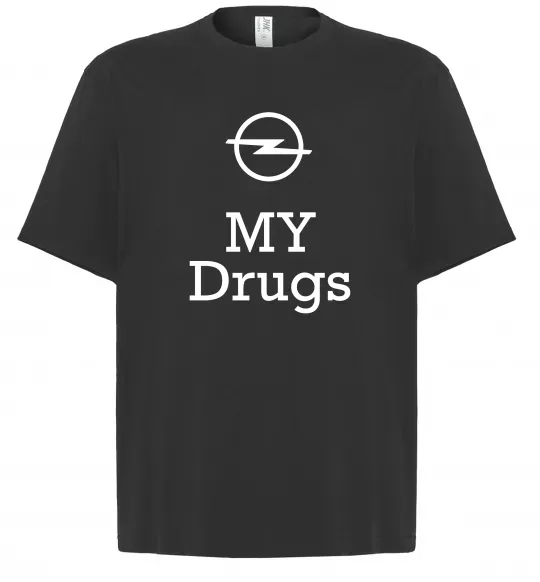 Футболка Оверсайз Opel my drugs Чорний фото