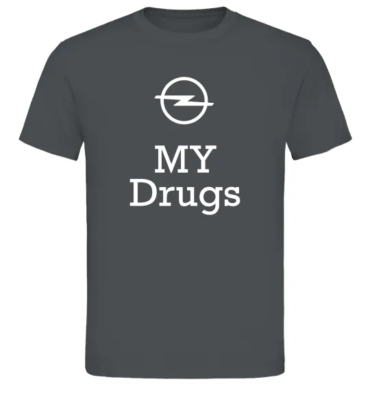 Чоловіча футболка Opel my drugs Графіт фото