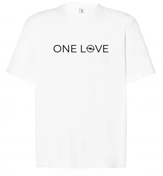 Футболка Оверсайз Opel one love Белый фото