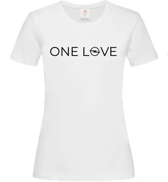 Женская футболка Opel one love Белый фото