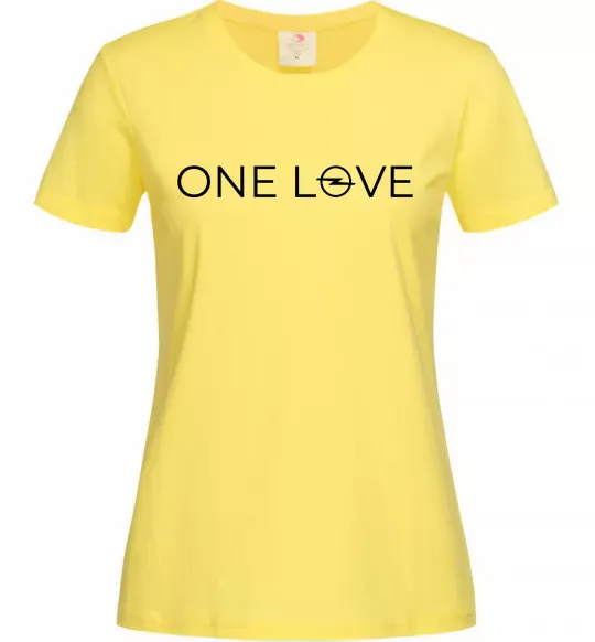 Женская футболка Opel one love Лимонный фото
