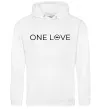 Мужская толстовка (худи) Opel one love Белый фото