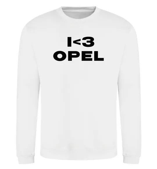 Світшот I <3 Opel Білий фото
