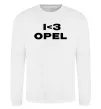 Світшот I <3 Opel Білий фото