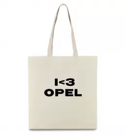 Эко-сумка I <3 Opel Бежевый фото
