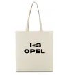 Еко-сумка I <3 Opel Бежевий фото