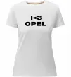 Жіноча преміум футболка I <3 Opel Білий фото
